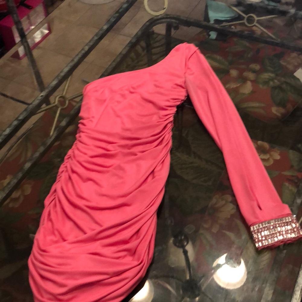 Pink mini dress